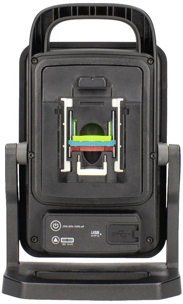 Kompaktná, prenosná LED pracovná lampa s USB portom na prednej strane. Ideálna na osvetlenie pracovných priestorov.