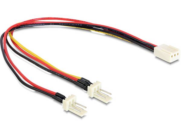 PC vetrák prepojovací kábel [1x  - 2x ] 0.22 m viacfarebná Delock