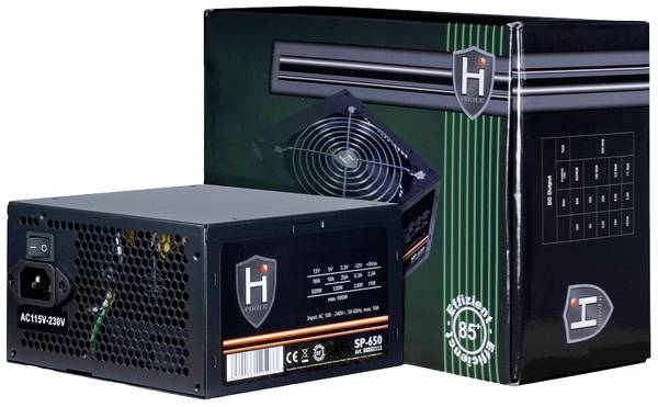 Inter-Tech INTER-TECH - HiPower SP-650 - Netzteil (intern) - ATX12V 2.4 sieťový zdroj pre PC 650 W ATX