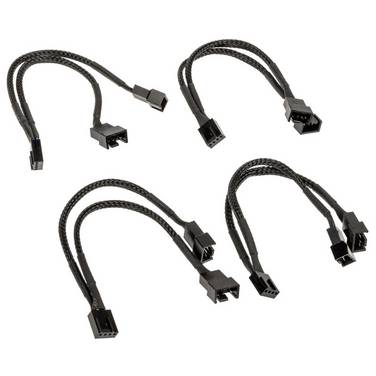 Akasa PWM Lüftersplitter, 4er Pack PC fan controller čierna