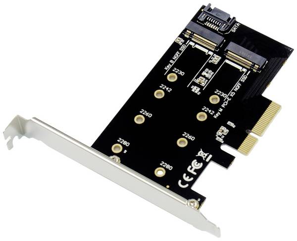 Conceptronic EMRICK 2-in-1-M.2-SSD-PCIe-Adapter SATA AHCI NVMe  karta PCI-Express M.2 PCIe