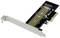 PCIe adaptérová karta pre M.2 SSD disky, zobrazujúca konektory a konfiguráciu obvodu, užitočná pre počítačové úložné riešenia.