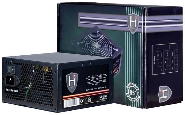 Inter-Tech INTER-TECH - HiPower SP-550 - Netzteil (intern) - ATX12V 2.4 sieťový zdroj pre PC 550 W ATX