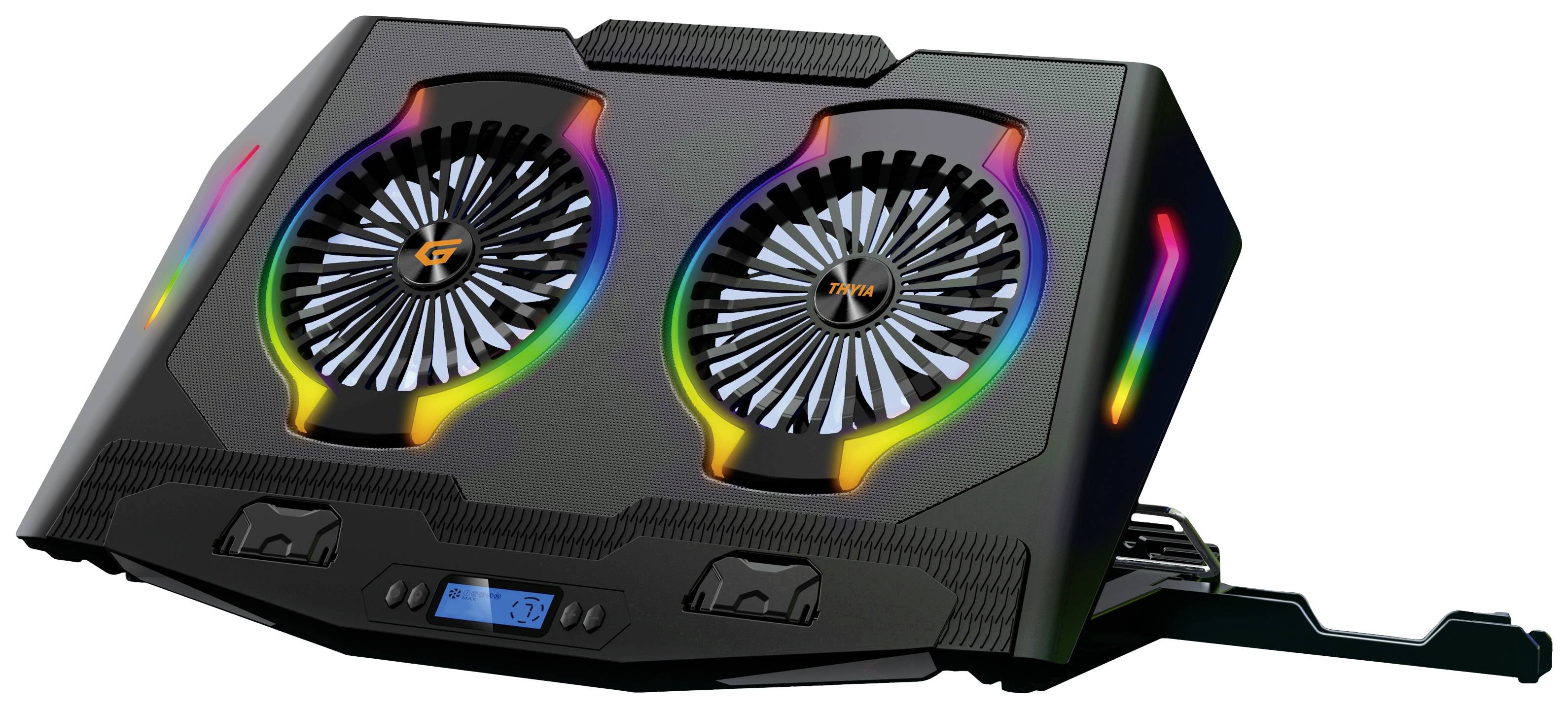Conceptronic THYIA ERGO Gaming-Notebook Kühlständer mit 2 Lüftern Supporto per notebook con funzione di raffreddamento