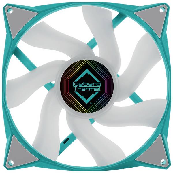 Iceberg Thermal IceGALE ARGB PC vetrák s krytom tyrkysová  vr. ovládanie RGB osvetlenie