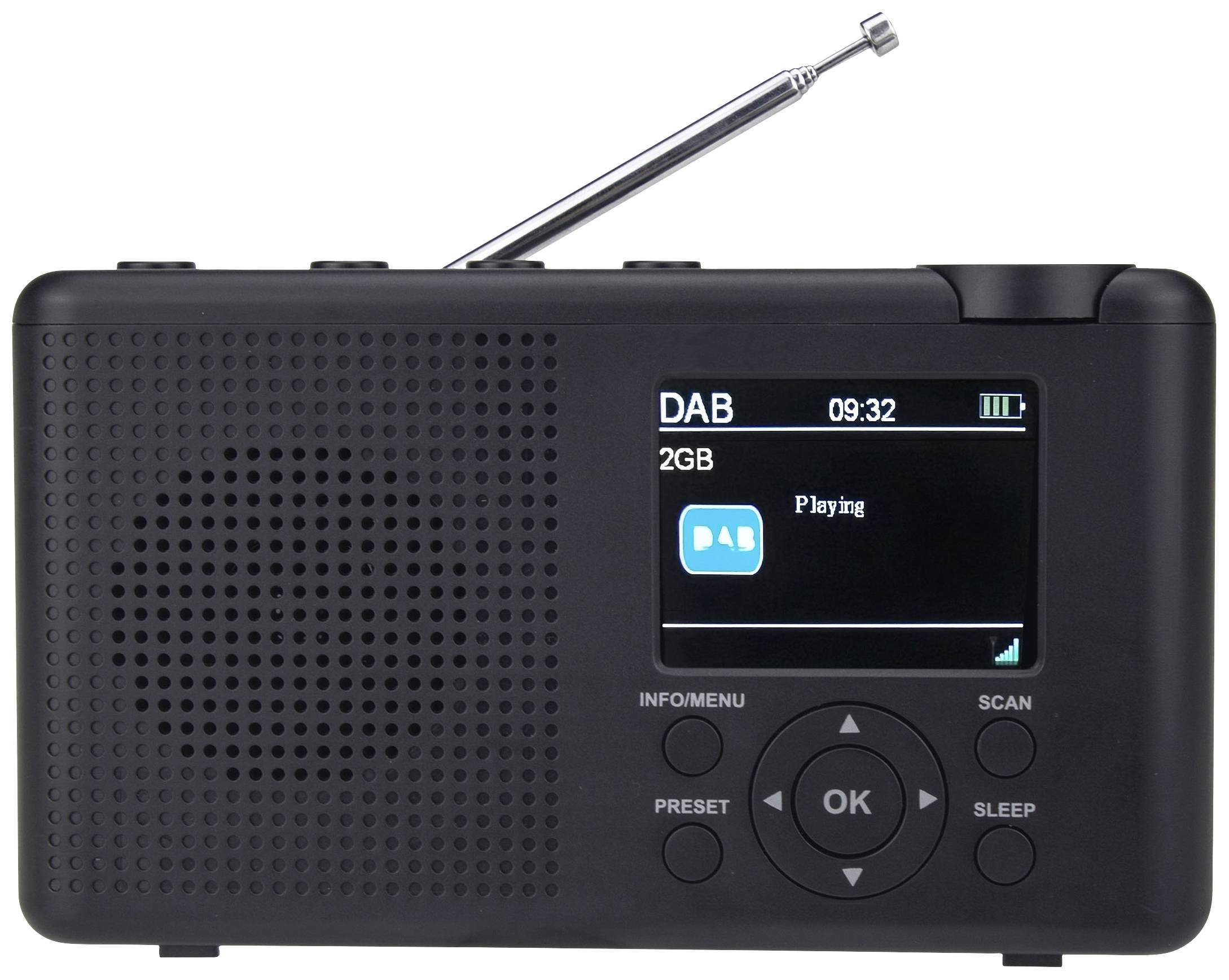 Reflexion TRA23DAB/GR Radio da tavolo DAB+, DAB, FM DAB+, FM ricaricabile Antracite, Grigio