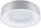 Okrúhle, ploché stropné svietidlo z kovu s jemným, rovnomerným svetelným tokom.