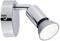 Chrómový, na stenu montovaný reflektor s nastaviteľným valcovým svetelným zdrojom.