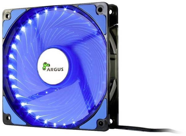 Inter-Tech L12025 PC vetrák s krytom modrá (š x v x h) 120 x 120 x 25 mm