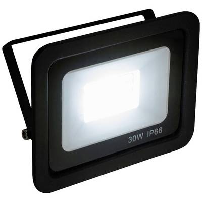 Čierny LED reflektor, 30W, IP66, svietidlo. Vhodný do exteriéru.