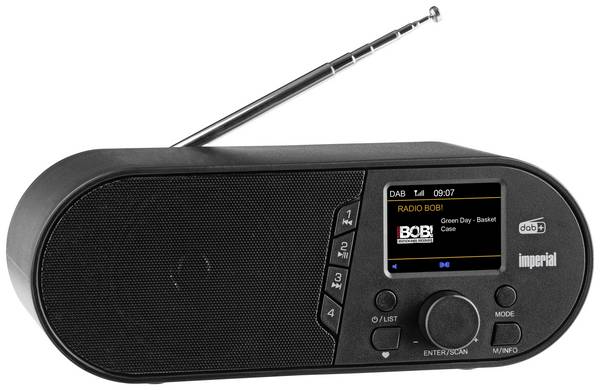 Imperial DABMAN d105 22-314-00 stolný rádio, DAB+, FM, FM, čierna
