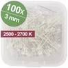 Quadrios LED sortiment  teplá biela guľatý 3 mm 9000 mcd 25 ° 20 mA 3.0 V Box