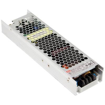 Obdĺžnikový napájací zdroj s mriežkovaným vetraním a viacerými konektormi pre elektronické zariadenia.