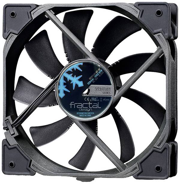 Fractal Design Venturi HP-12 PWM PC vetrák s krytom čierna, sivá (š x v x h) 120 x 25 x 120 mm