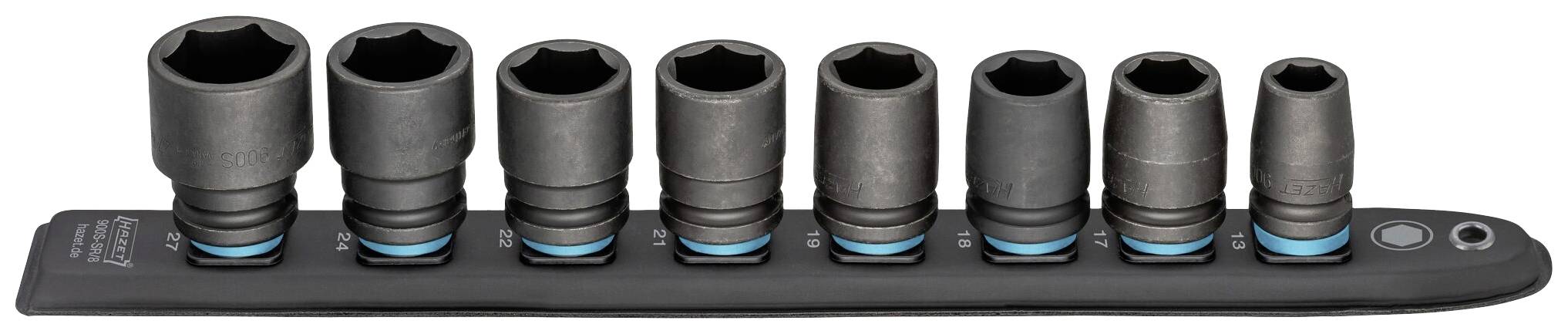 Hazet 900S-SR/8 vonkajší šesťhran zásuvková lišta 12.5 mm 1/2" 8-dielna Štvorhran, 1/2" (12.5 mm)