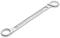 Strieborný obojstranný kľúč s otvoreným kľúčom na pravom konci a uzavretým krúžkom na ľavom konci, veľkosť 30/32.