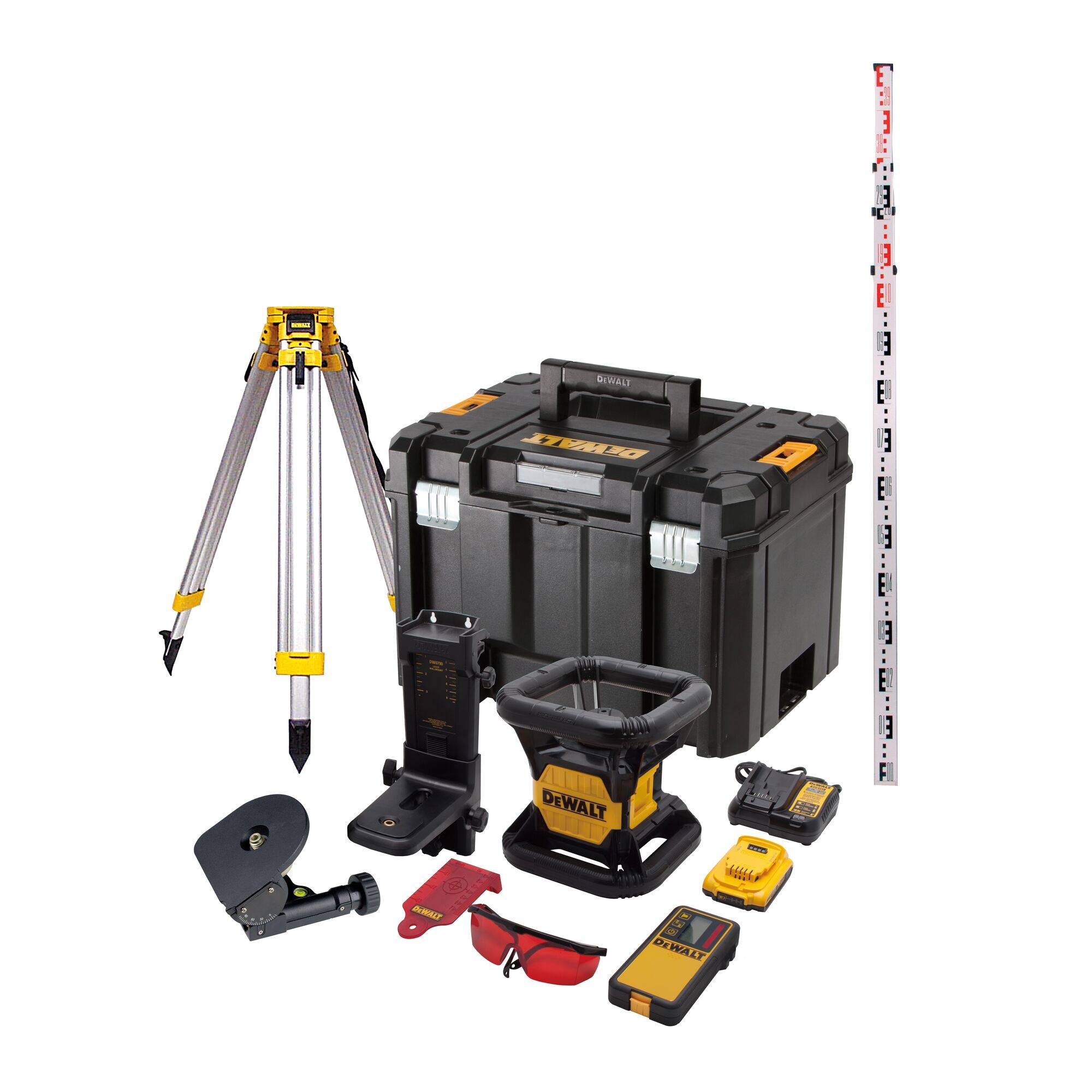 DEWALT DCE074D1R-QW rotačný laser vr. laserového prijímača Dosah (max.): 457 m-0