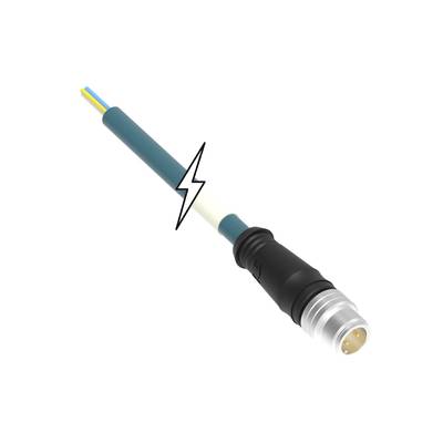 Elektrický kábel so zástrčkou, symbol blesku naznačuje, že je pod napätím alebo sa používa na elektrické napájanie.
