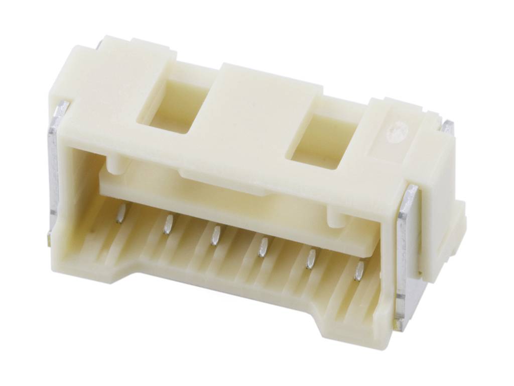 Biely elektrický viacmiestny konektor vhodný na pripojenie káblov alebo elektronických zariadení.