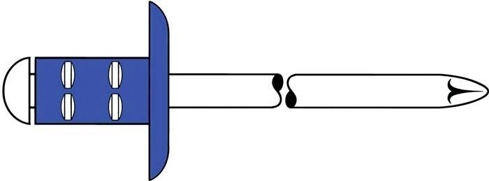 Gesipa 1433873 viacrozsahový trhací nit (Ø x d) 4.8 mm x 10 mm ocel ocel ocel PolyGrip® 500 ks-1