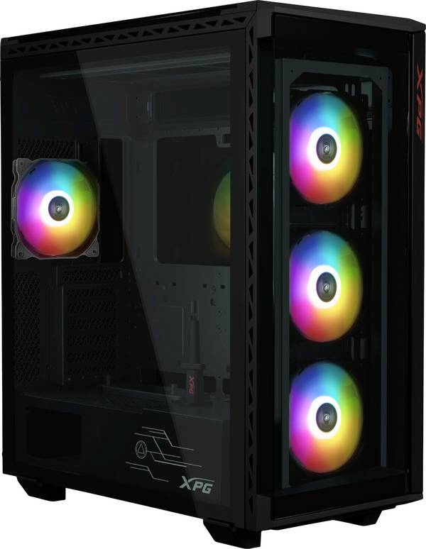 XPG BATTLECRUISER II midi tower PC skrinka čierna