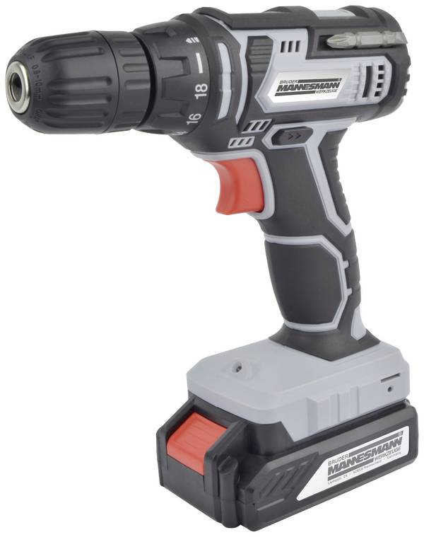 Brüder Mannesmann SC-11600420 aku vŕtací skrutkovač, 20 V, 1.3 Ah Li-Ion akumulátor + akumulátor, + púzdro, M17680