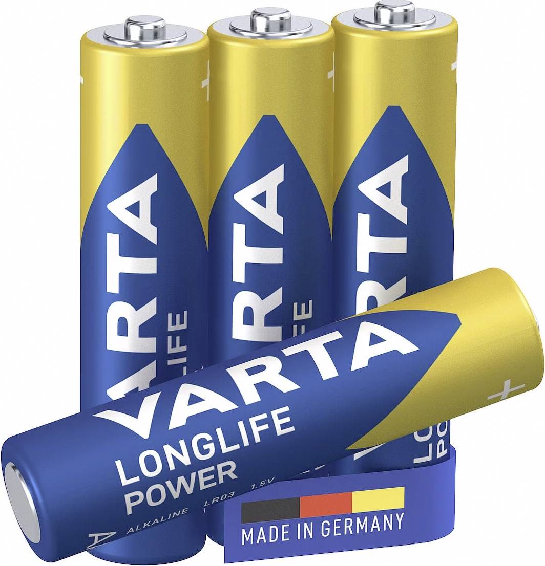 Varta AAA-batteri Longlife LR03 Alkali-mangan 1200 mAh 1.5 V 4 stk