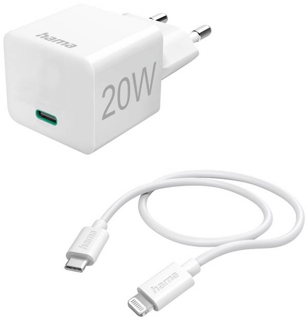 Hama  USB nabíjačka do interiéru, max. prúd 3000 mA, 1 x 1x USB-C®, 1x Apple Lightning;, 00201620
