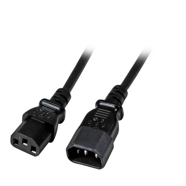 EFB Elektronik napájací prepojovací kábel  3 m čierna