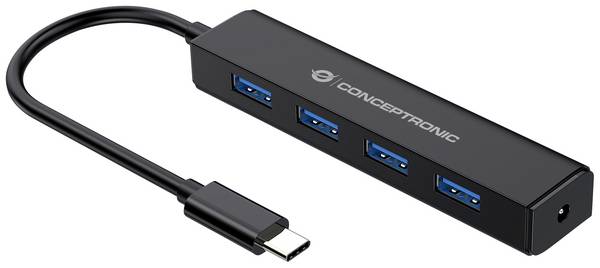 Conceptronic CTC4USB3 4 porty USB Hub s konektorom USB C čierna