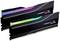 Dva RAM moduly série Trident Z5 NEO RGB od G.Skill s čiernym dizajnom a farebnými LED pásikmi.