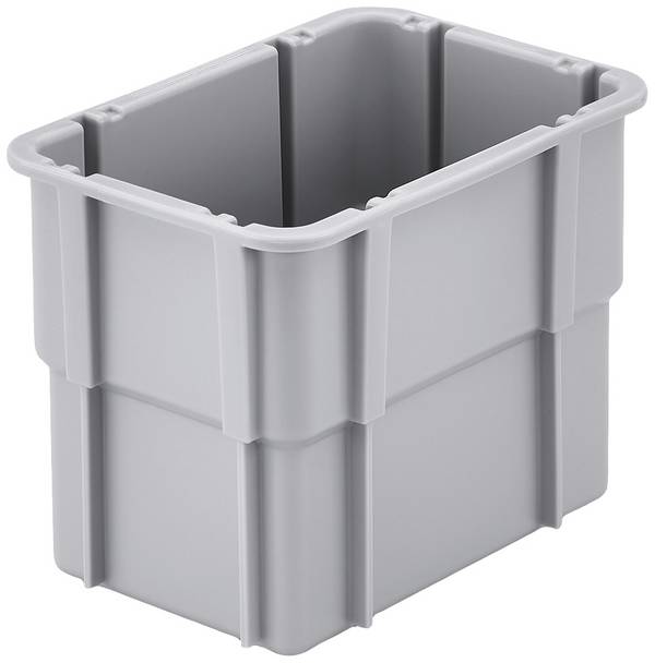 Alutec 75210 vkladacia krabice, stohovateľné, (d x š x v) 131 x 101 x 90 mm, sivá, 1 ks