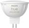 LED lampa s nápisom 'Philips hue white and color', vhodná pre ovládanie farebného a bieleho svetla v inteligentných domácich systémoch.