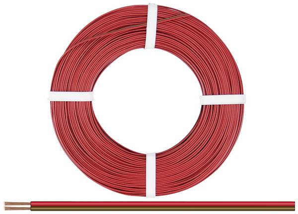 Donau Elektronik 250-08-25 opletenie / lanko 2 x 0.50 mm² červená, hnedá 25 m