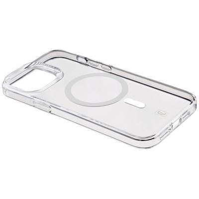 Priehľadný kryt na mobil s kruhovým dizajnom, kompatibilný so systémom MagSafe na zadnej strane, vhodný pre moderný model smartfónu.