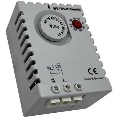 Termostatický modul s regulátorom teploty, stupnica od 0-60°C, CE-označenie a nápis 'Made in Germany'.