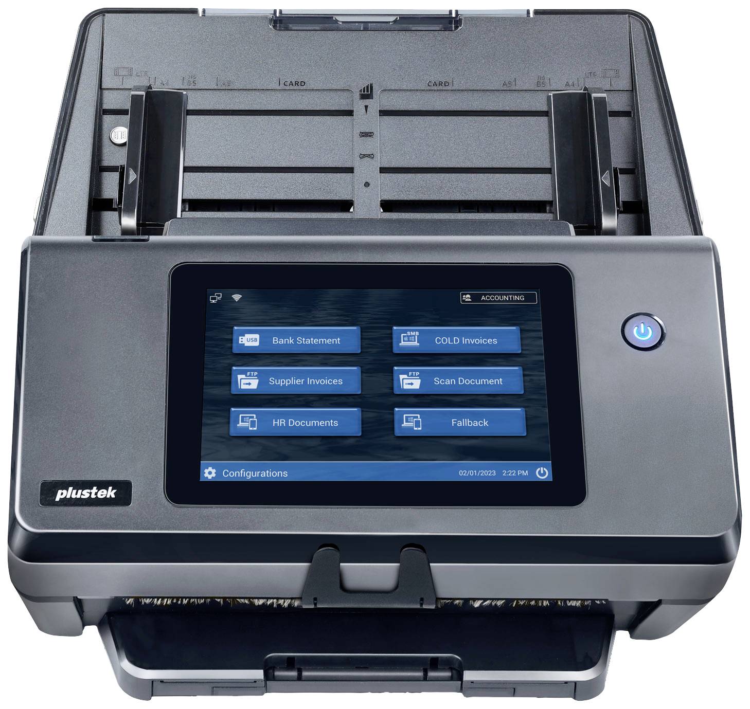 Plustek eScan A450Pro Scanner documenti A4 600 x 600 dpi 60 Pagine/Min USB 2.0, USB 2.0, USB Host, RJ45