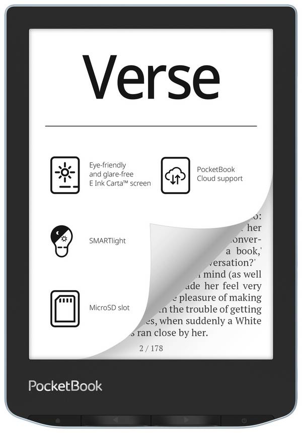 PocketBook Verse eBook čítačka 15.2 cm (6 palca) svetlomodrá