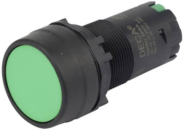 DECA CP2B-M1E10G, CP2B-M1E10G tlačidlový spínač, 22.3 mm, 400 V, 8 A, 1 ks