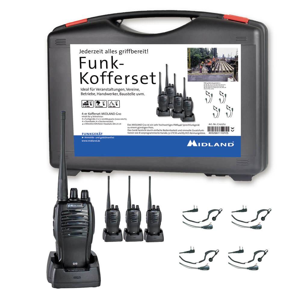 Rádiový kufrík s rádiovými zariadeniami a príslušenstvom v jednom kufri. Ideálny pre podujatia a staveniska.