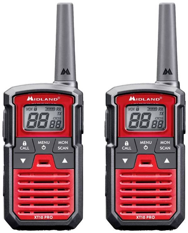 Midland XT10 Pro Paar Rot C1459 PMR rádiostanica/vysielačka sada 2 ks