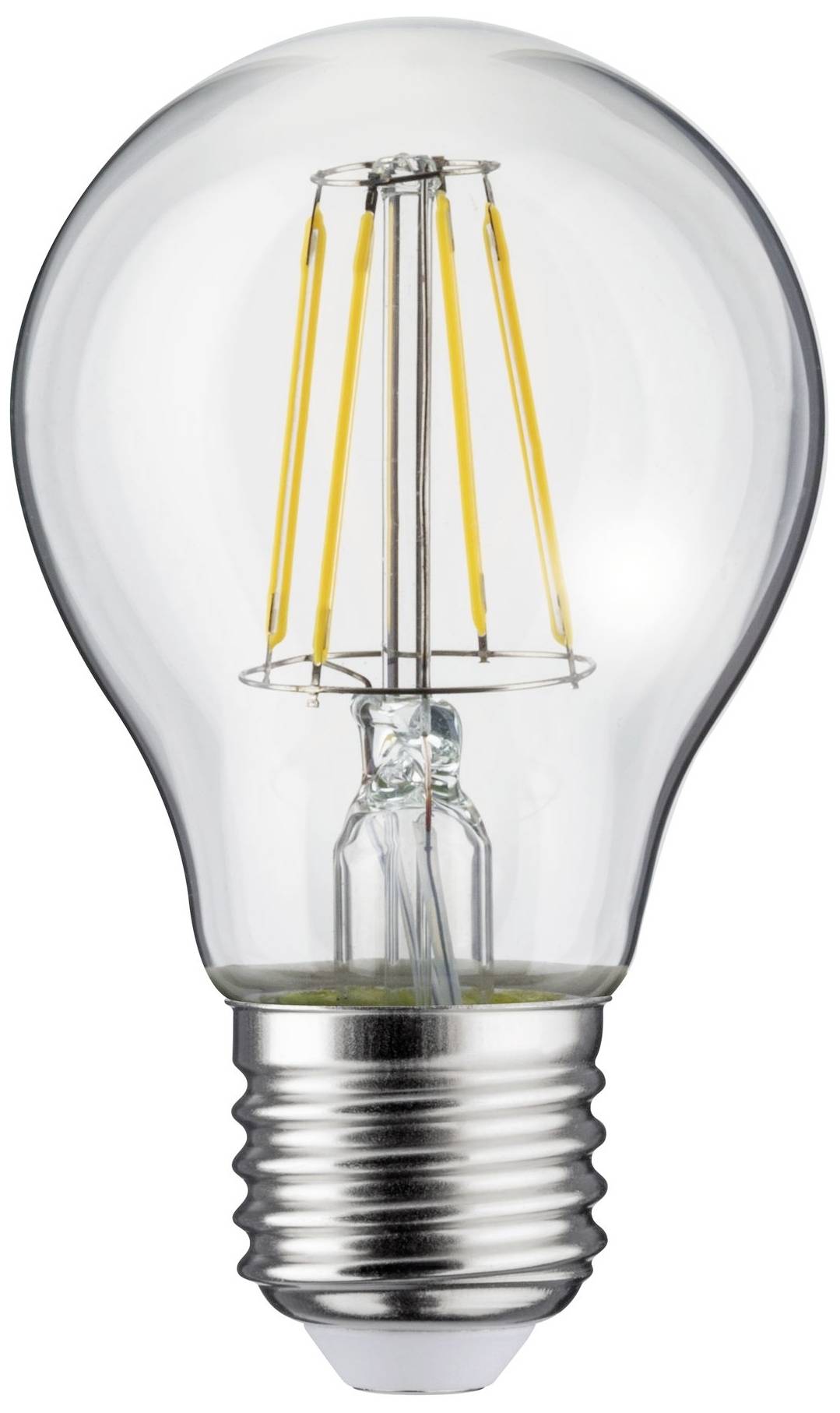 Priehľadná žiarovka so viditeľným žeraviacim vláknom a striebornou päticou, symbolizuje osvetlenie alebo myšlienky.