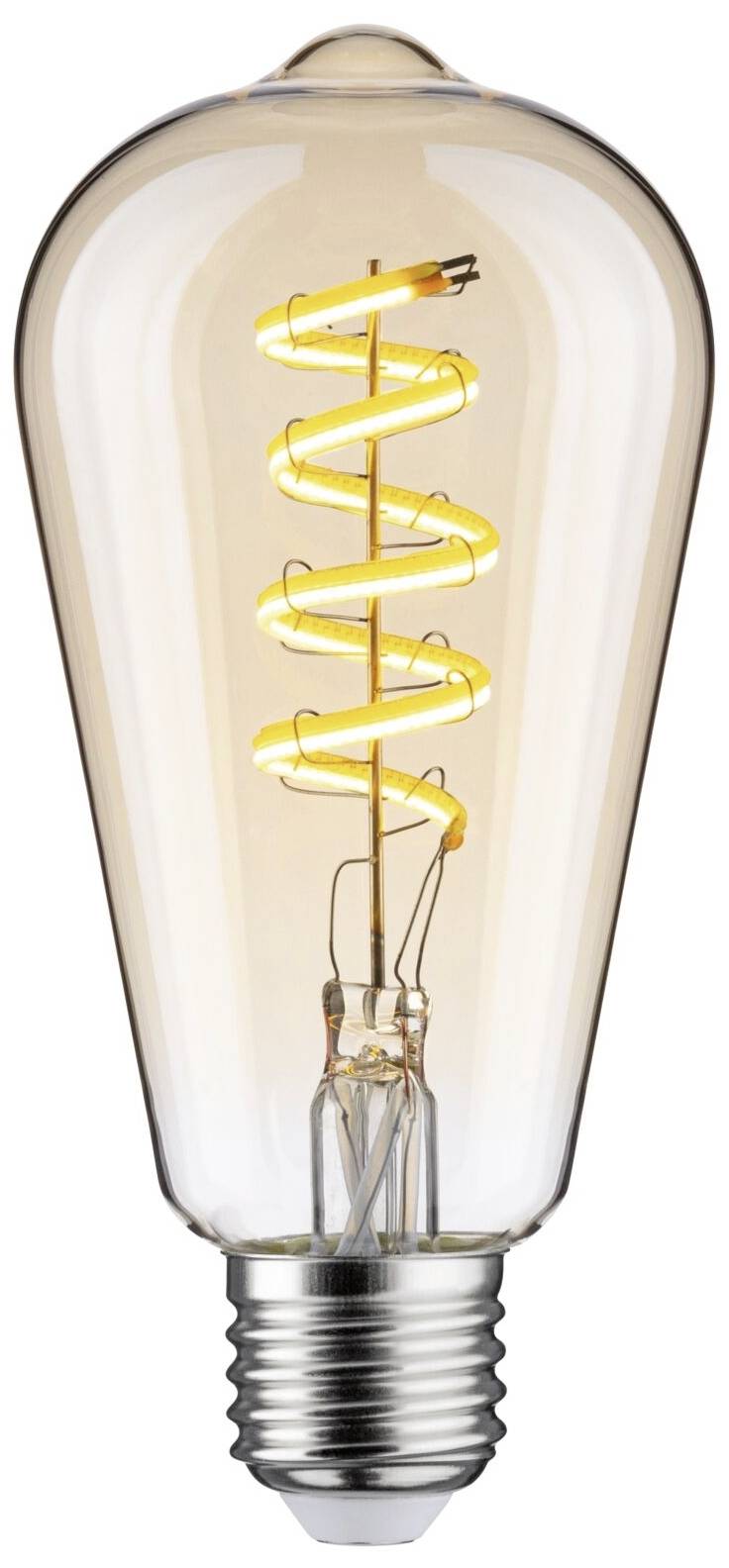 Retro žiarovka so viditeľným žeraviacim vláknom, vyrobená z priehľadného skla; symbolizuje osvetlenie alebo kreativitu.