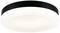 Okruhové stropné svietidlo s jednoduchým, moderným dizajnom; čierny okraj a biela svietiaca plocha. Ideálne do kancelárií a obytných priestorov.
