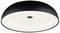 Moderné stropné svietidlo v čiernej farbe s okrúhlym, plochým tvarom a centrálnymuchytením. Ideálne pre štýlovú interiérovú osvetlenie.