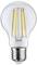 LED žiarovka so viditeľnými vláknami a päticou E27, vhodná pre štandardné svetelné objímky.