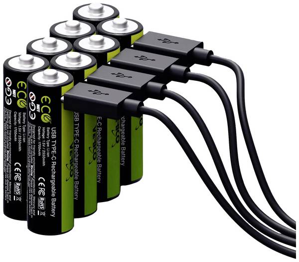 Verico LoopEnergy USB-C USB-C® akumulátor Li-Ion akumulátor 1700 mAh 1.5 V 8 ks