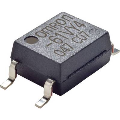 Relé OMRON G6K-2G v čiernom púzdre so striebornými pripájacími kolíkmi.