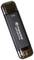 USB flash disk Transcend s kapacitou 1 TB, čierny s priehľadným krytom.