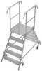 Krause 821096 hliník podestové rebrík pojazdný, Montáž pomocou nástrojov Max.prac. výška: 3.2 m hliník 46 kg